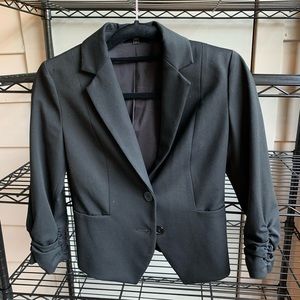 Express Ruched Sleeve Blazer black size 0